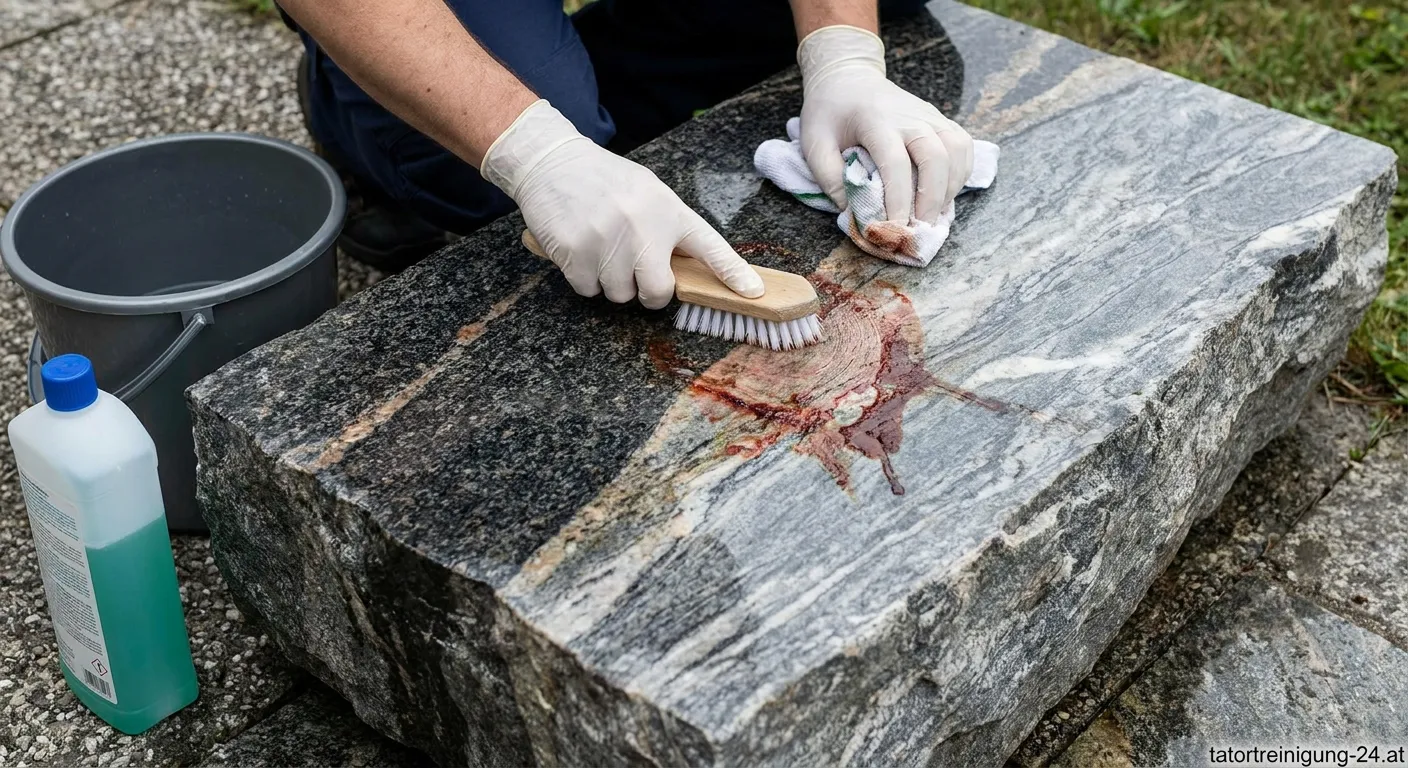 Blut auf Naturstein Marmor Granit fachgerecht reinigen
