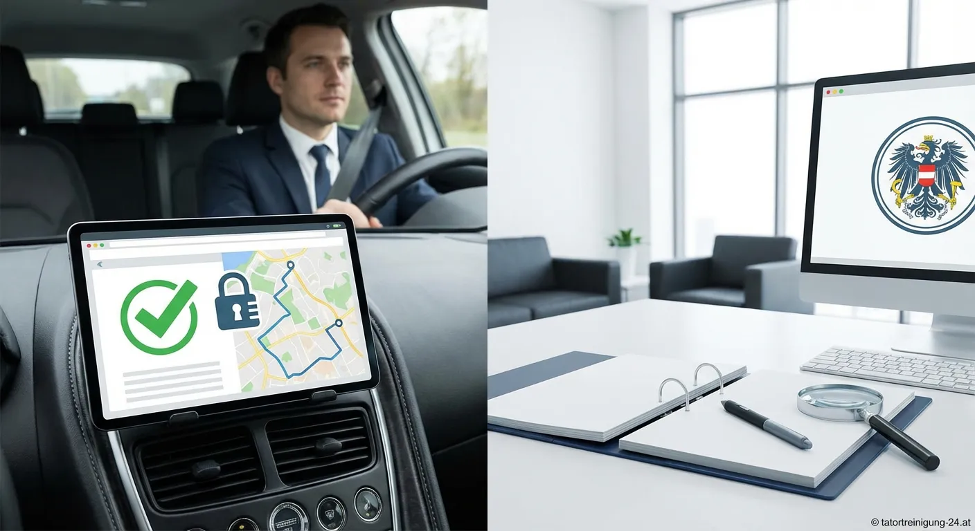 Smartphone mit elektronischem Fahrtenbuch App