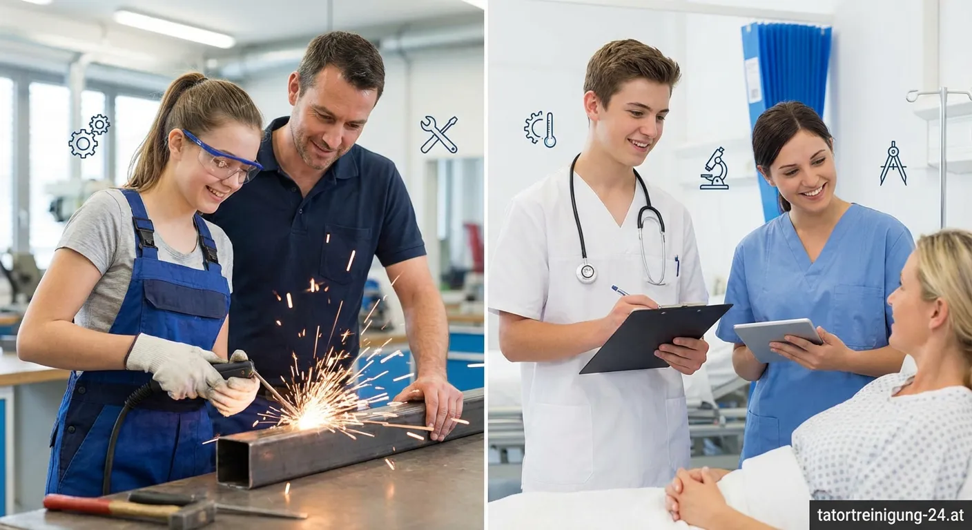 Jugendliche beim Girls' Day Boys' Day in einem Unternehmen