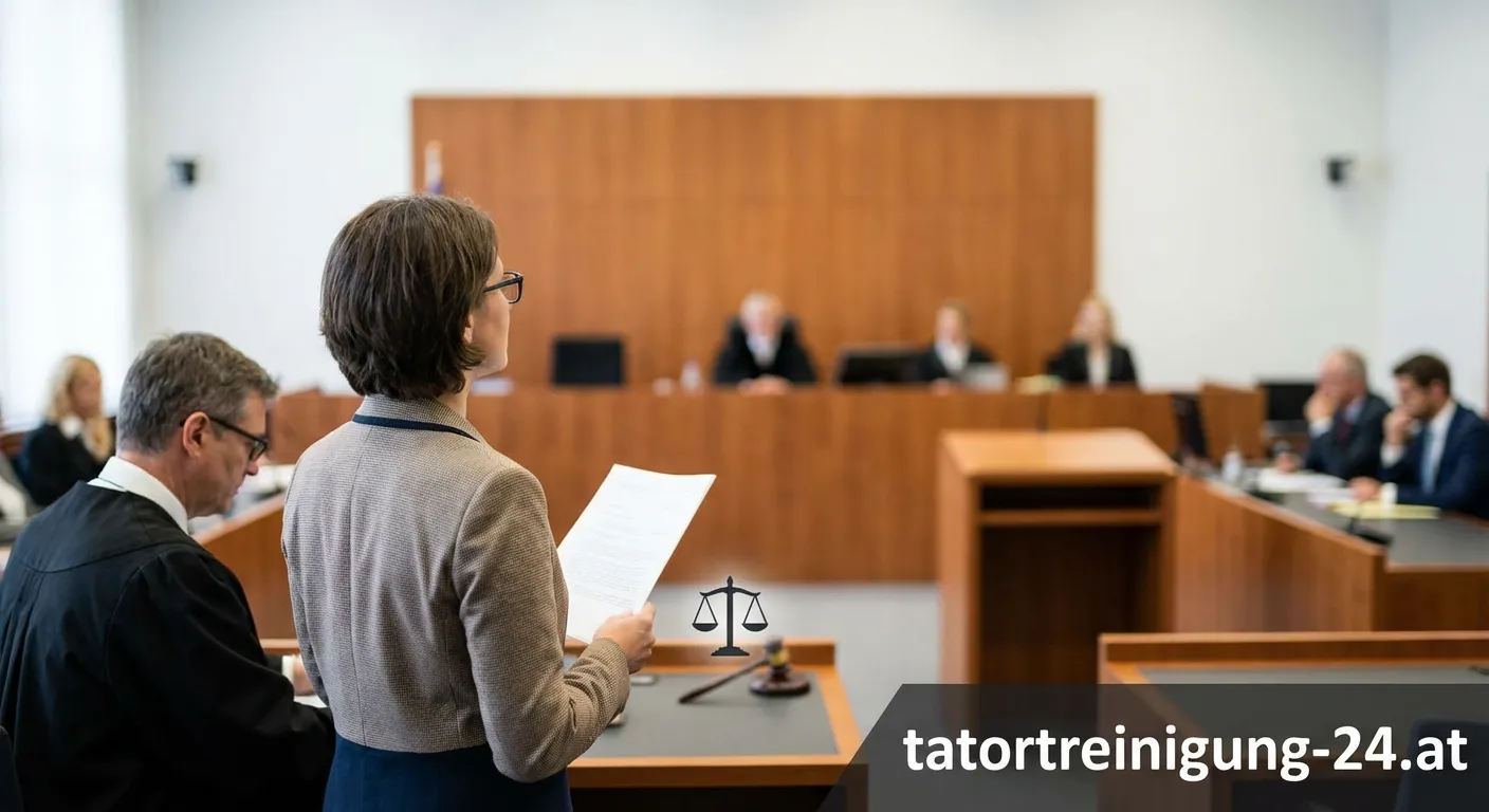 Nebenkläger vor Gericht während eines Strafprozesses