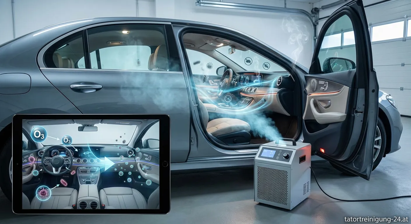 Ozonbehandlung des eigenen Fahrzeugs Innenraum Reinigung