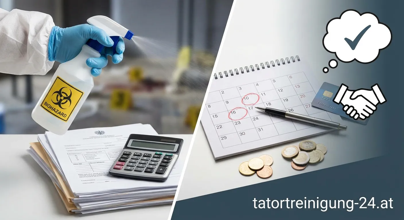 Beratungsgespräch über Ratenzahlungsmöglichkeiten bei der Tatortreinigung
