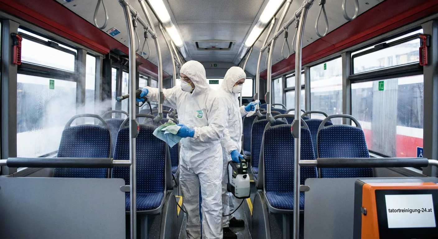 Professionelle Reinigung von Fahrgastzellen in einer Straßenbahn