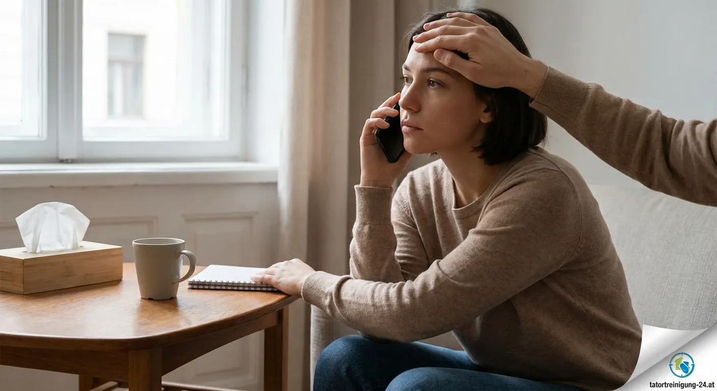 Person hält Telefonhörer, Telefonseelsorge Nummer wählen