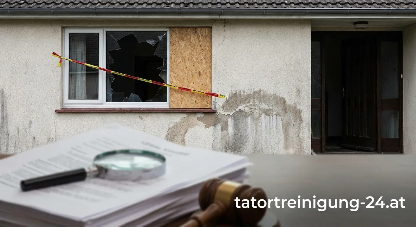 Aktenordner mit Aufschrift Gebäudeversicherung und Hammer auf Gesetzbuch